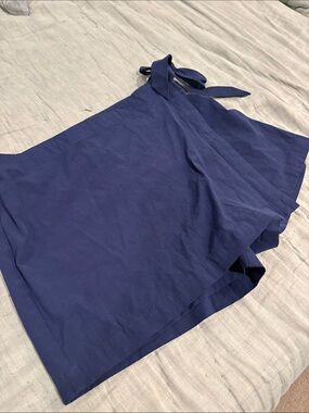 Southern Tide 8 Navy Blue Wrap Skort with Side Tie
